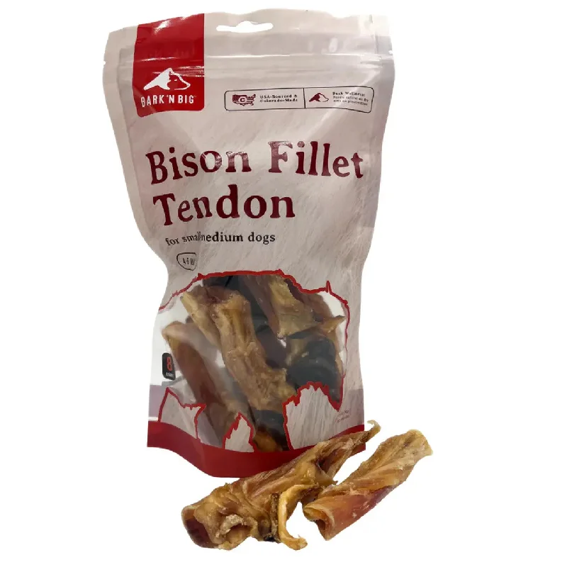 BarkNBig Bison Fillet Tendon Dog Treats