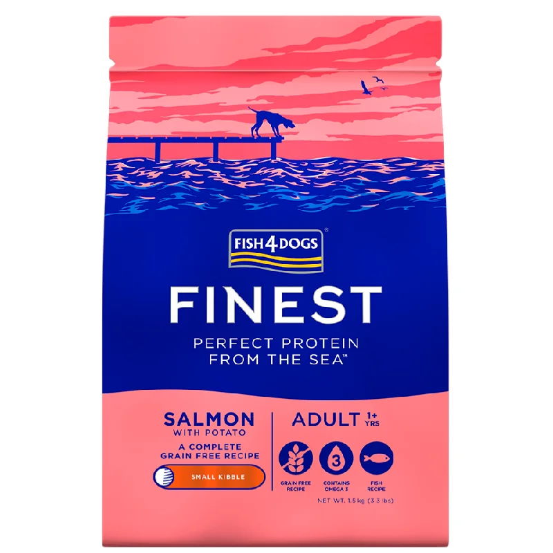 Fish4Dogs Finest | Grain Free Dry Dog Food | Small Breed Adult | Salmon with Potato