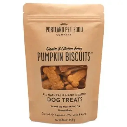 Portland Pet Food Company Pumpkin Biscuits Grain-Free & Gluten-Free Dog Treats 5oz