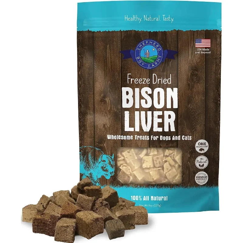 Shepherd Boy Farms Freeze Dried Bison Liver Dog Treats