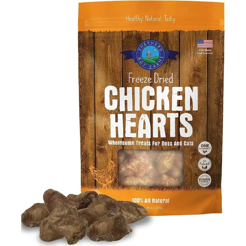 Shepherd Boy Farms Freeze Dried Chicken Heart Dog Treats