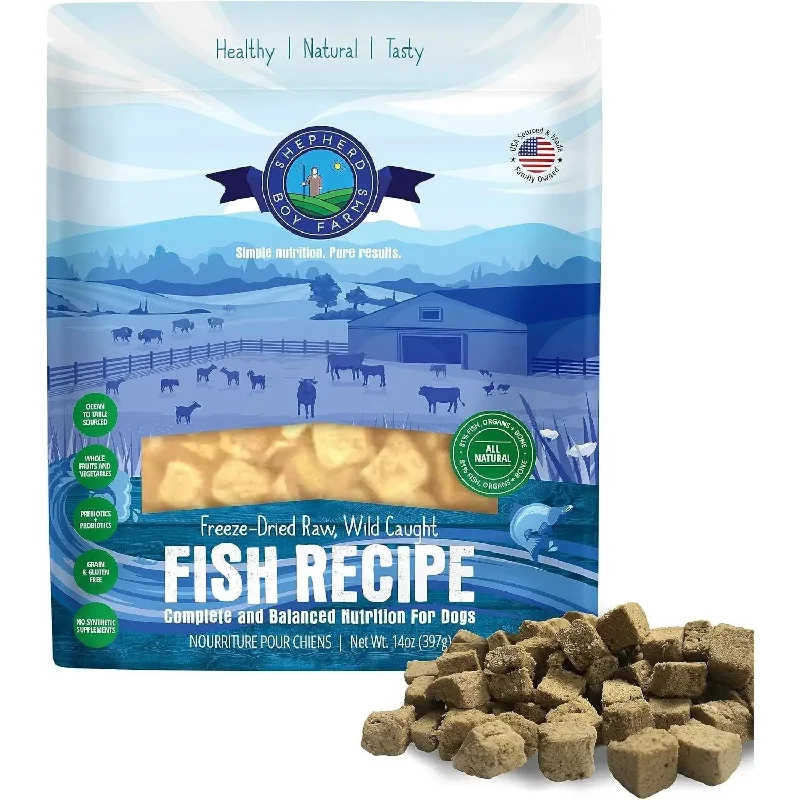 Shepherd Boy Farms Freeze Dried Fish Medley Recipe Dog Food 14oz