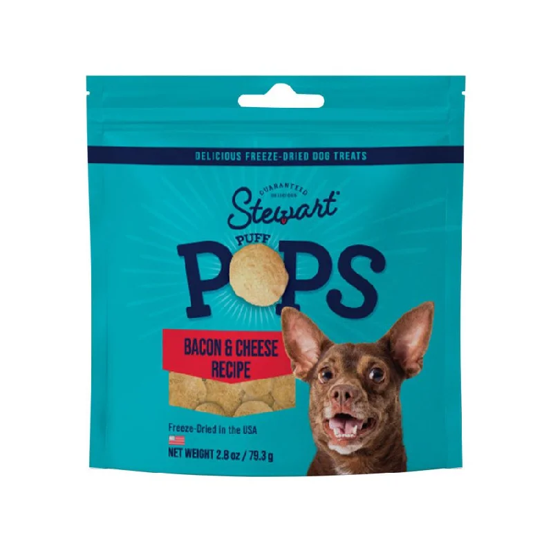 Stewart PuffPops Bacon & Cheese Recipe Freeze-Dried Dog Treats