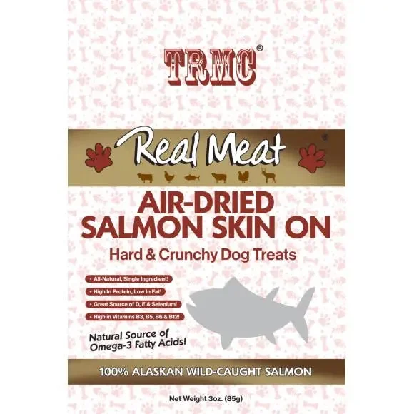 The Real Meat Company Air-Dried Salmon Skin On Dog Treats 3oz