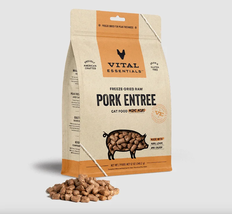 VITAL ESSENTIALS Freeze Dried Pork Mini Nibs, 340g (12oz)