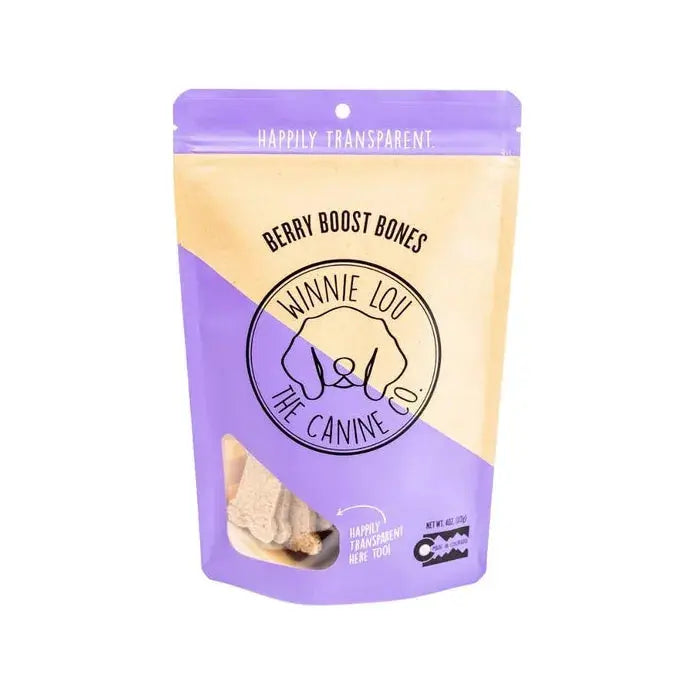 Winnie Lou Berry Boost Bones Dog Treats 4 oz