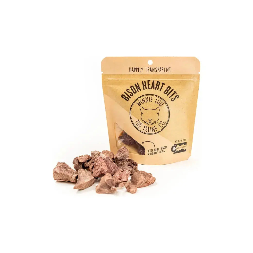 Winnie Lou Bison Heart Bits Cat Treats 1 oz